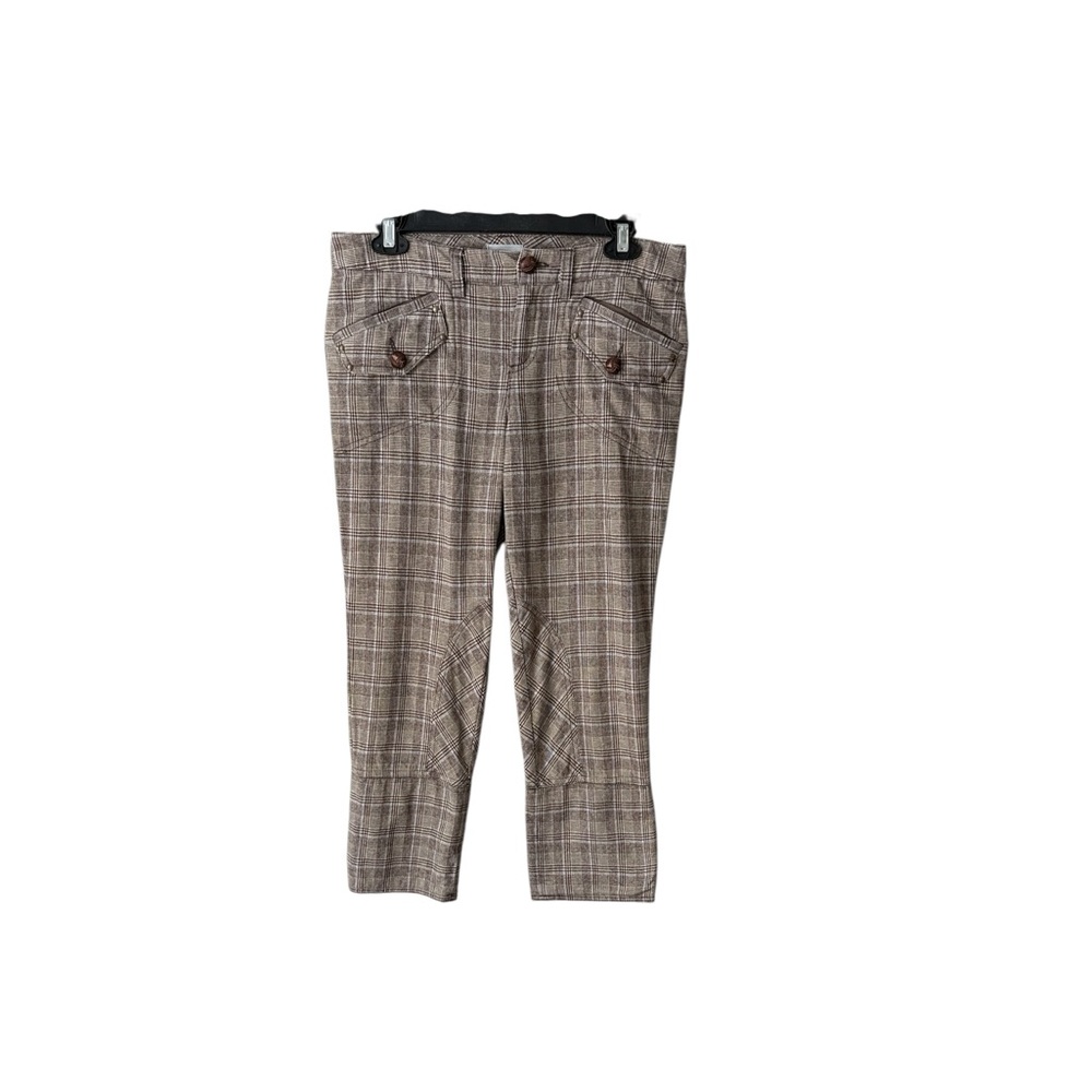 Stefanel Plaid Cropped Wool Pants Y2K Made In Italy Size 4